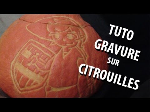 TUTO Gravure [niveau moyen] : apprendre à dessiner sur citrouilles