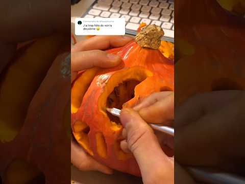 J’ai mit 1h à sculpter cette citrouille pour Halloween 🎃 #halloweenwithsorts
