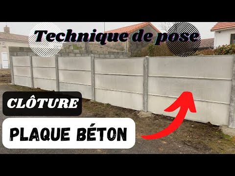 Comment poser une clôture béton, mur de clôture en plaque béton