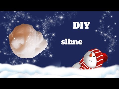 DIY cloud slime comment faire du slime avec de la neige + ASMR