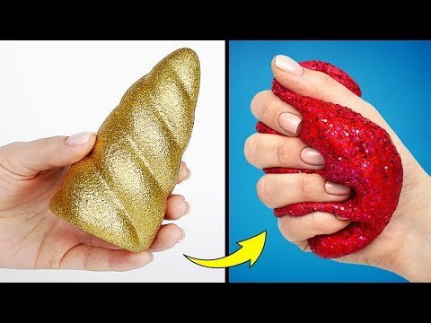 Écrase Des Cornes de Licorne pour Faire du Slime Magique ! Déballage Poopsie Slime 🦄