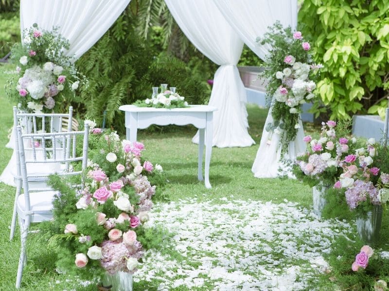 décorations de réception de mariage