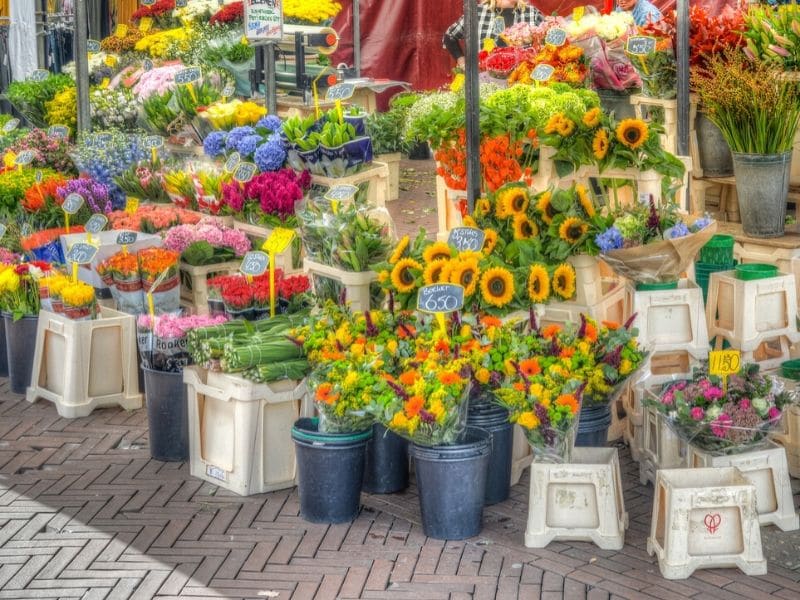 stand marché aux fleurs