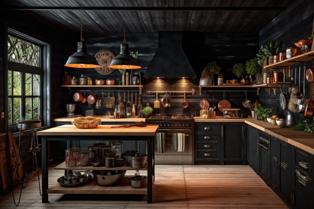 La cuisine noire et bois : une tendance pour allier aspect naturel et