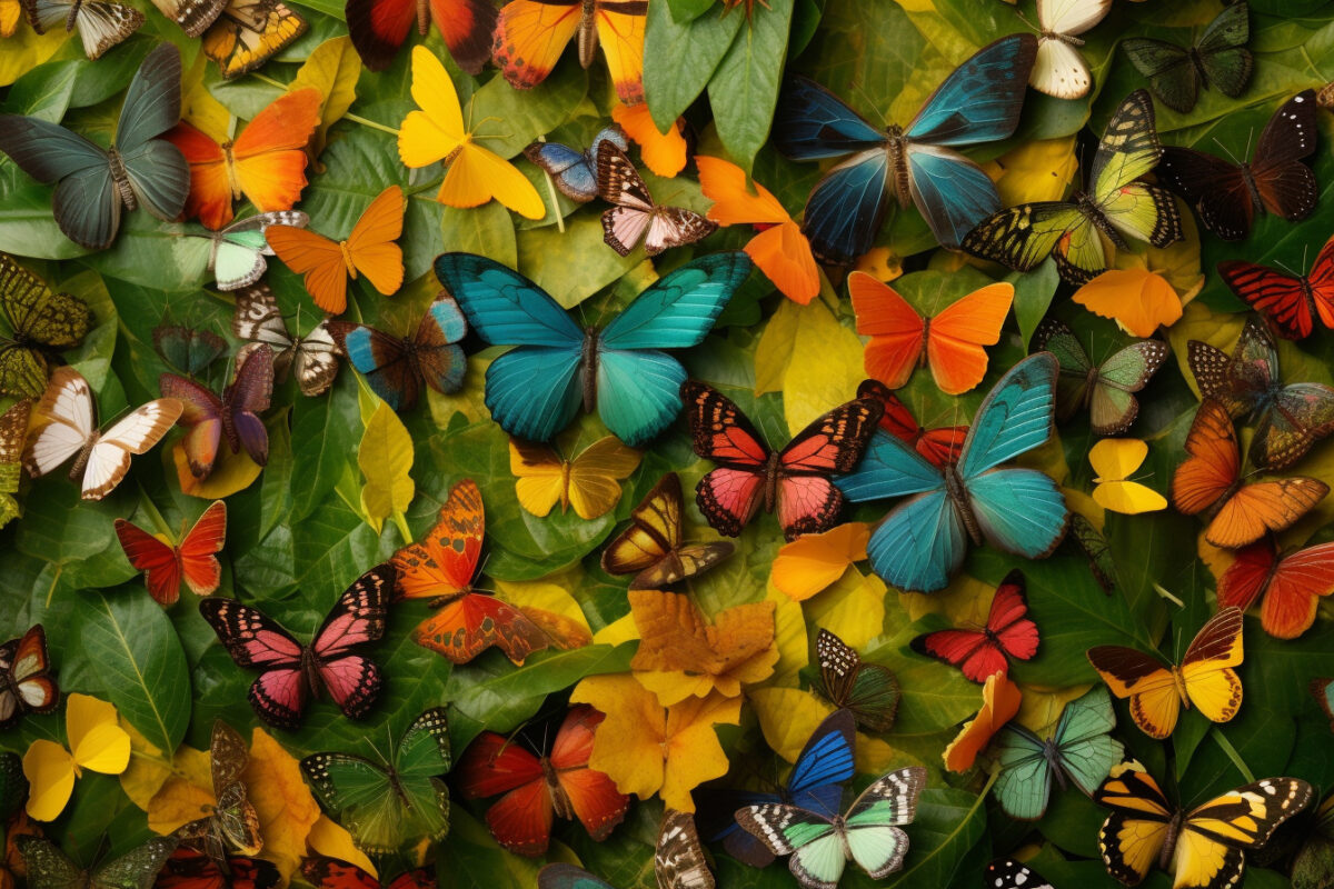 Lot de 20 jouets à remonter en forme de papillon sensoriel - Décoration de jardin colorée - Avec bande en caoutchouc - 10 x 10 cm - Papillons en