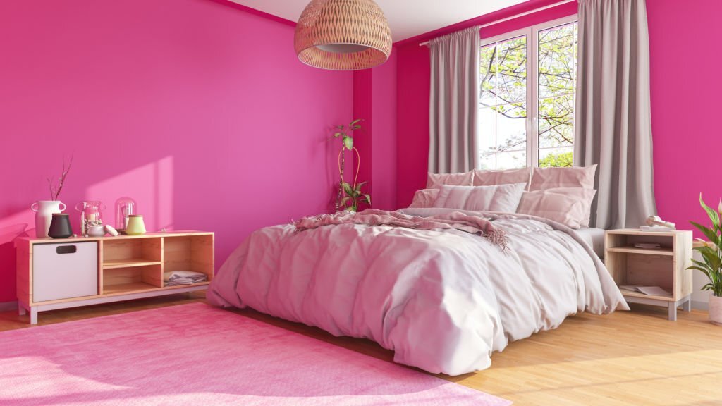 Habiller les murs avec du rose bonbon