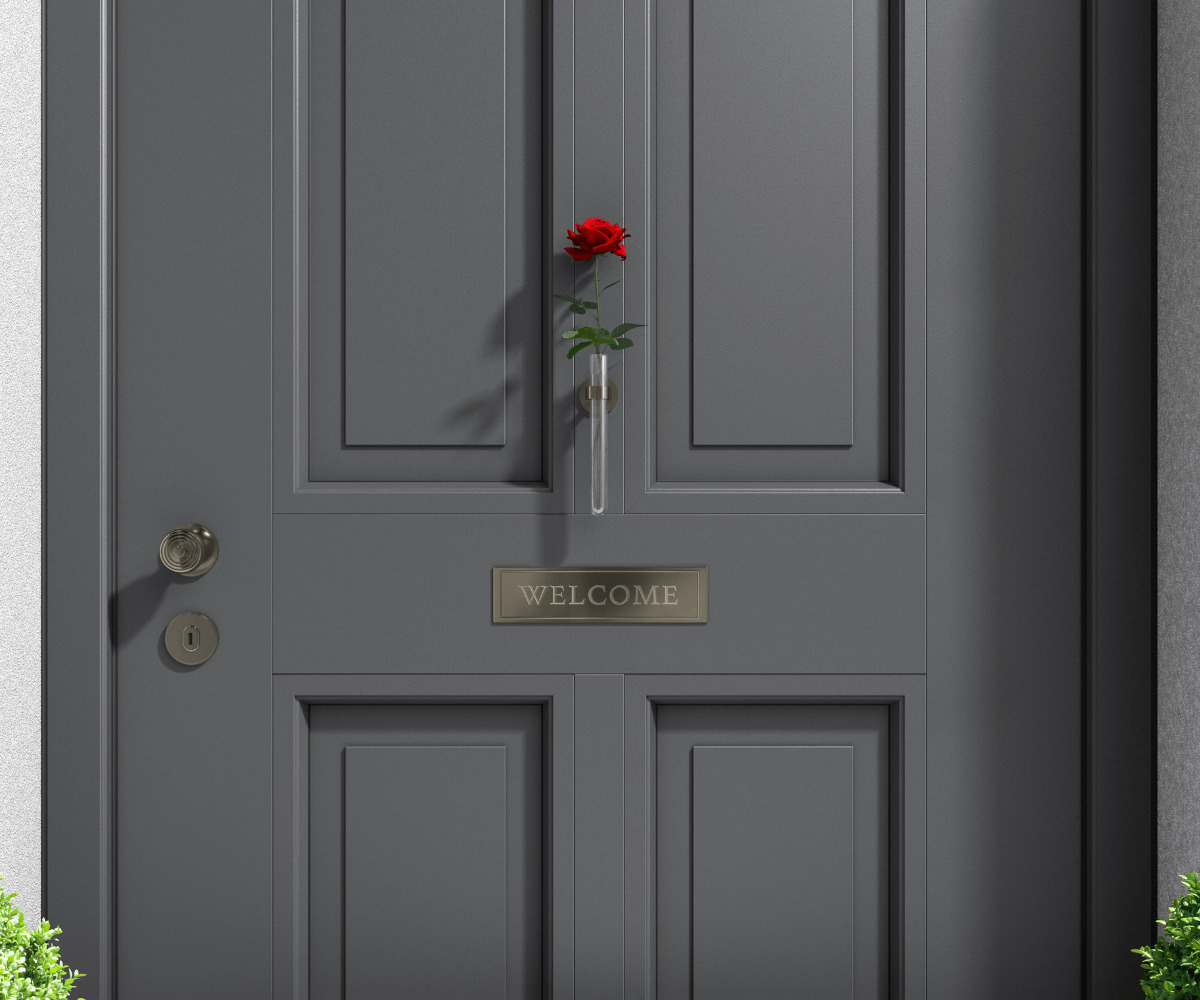 Porte couleur gris anthracite dans la décoration