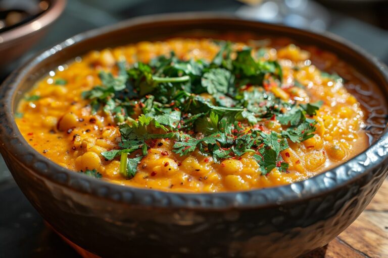 Recette lentilles corail lait de coco