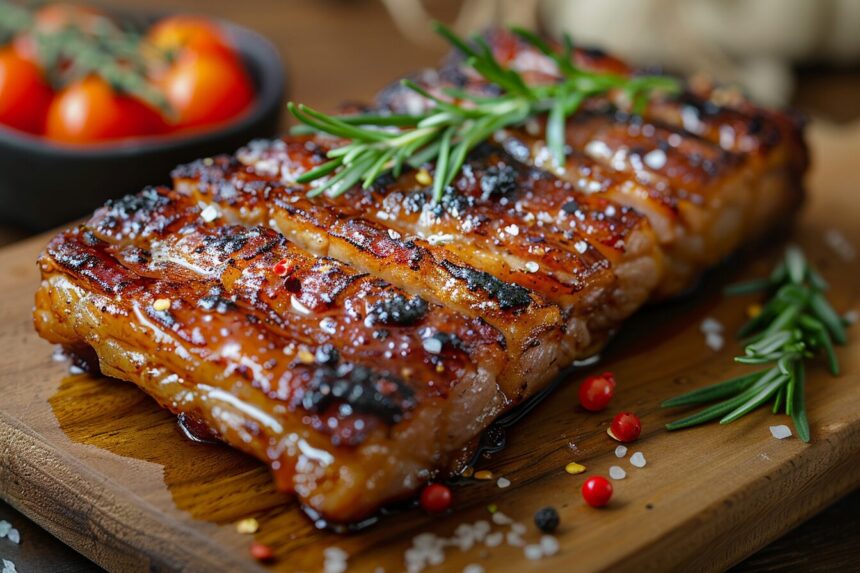 Recette de poitrine de porc juteuse et croustillante