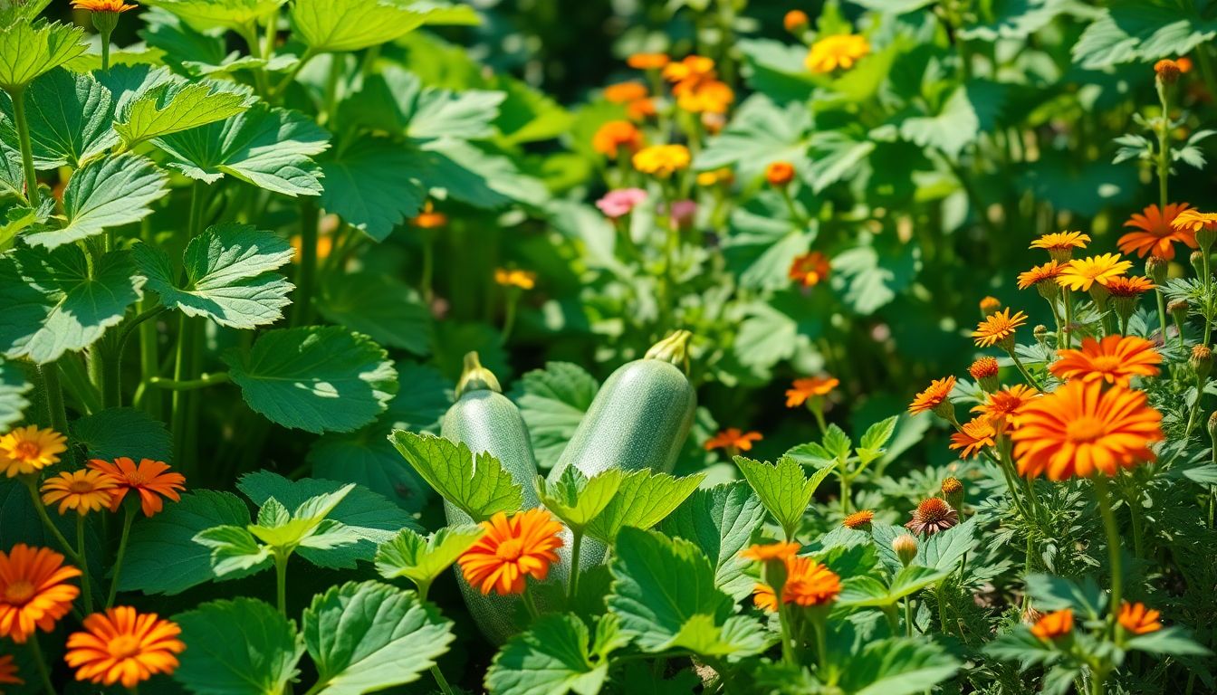 Plantes à associer aux courgettes pour prévenir 90 % des maladies estivales.