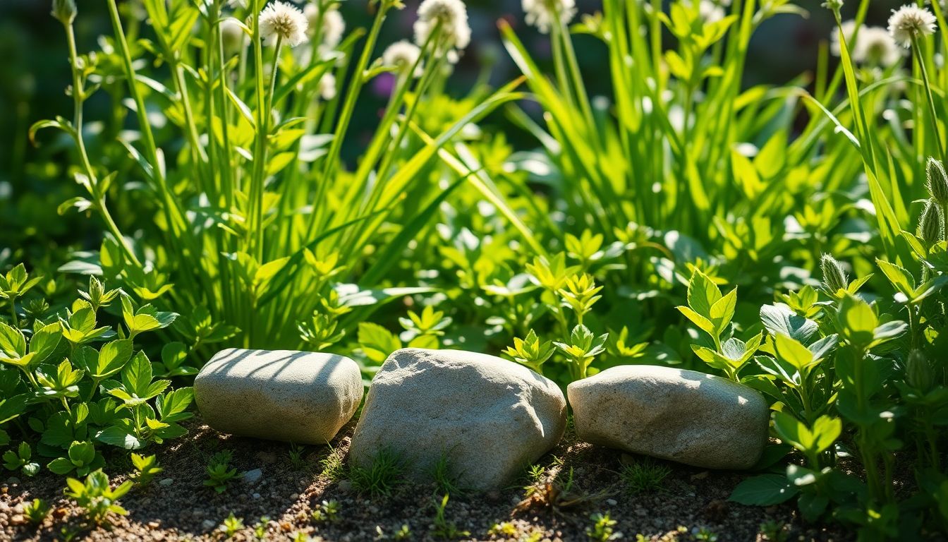 Trois pierres autour de vos plantes : une méthode pour améliorer votre jardin par inertie thermique.