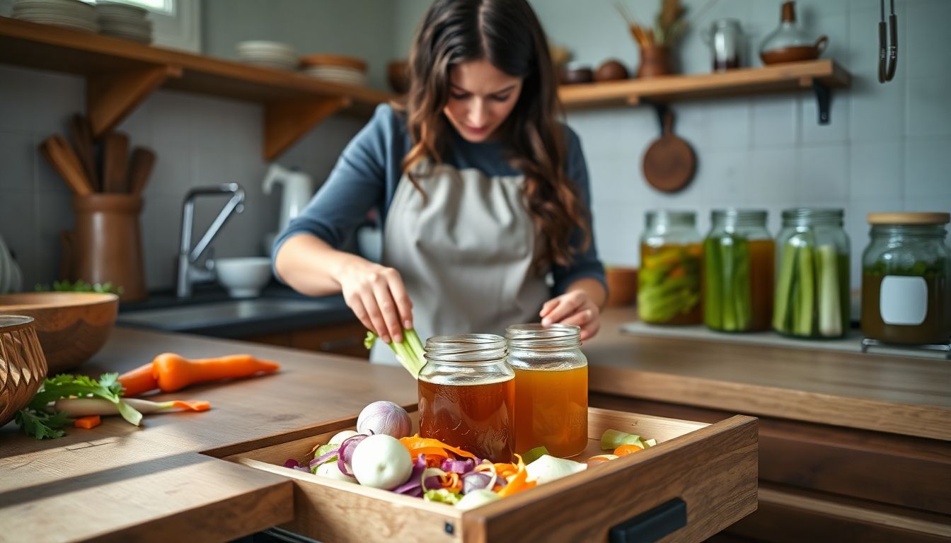 Elle conserve ses épluchures pour préparer un bouillon maison gratuit ! Pourquoi acheter des cubes ?